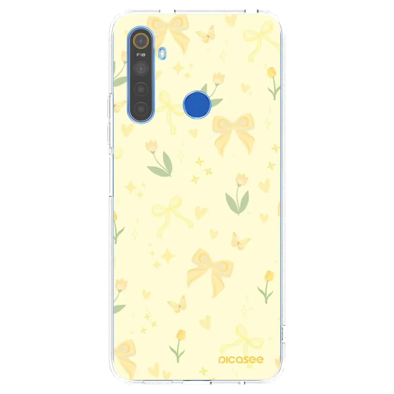 Silikonový průhledný obal pro Realme 5 - Honey Blossom