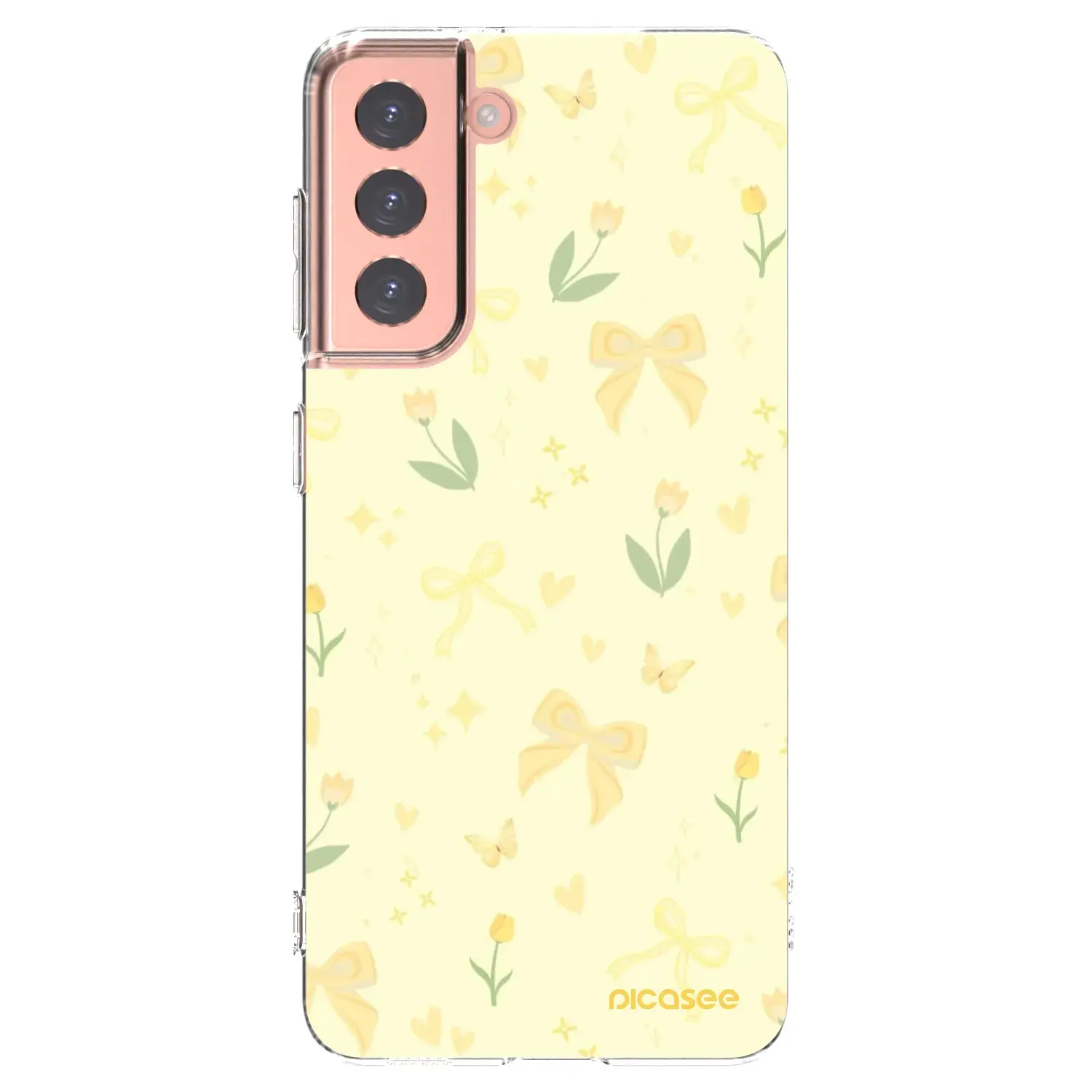 Silikonový průhledný obal pro Samsung Galaxy S21 5G G991B - Honey Blossom