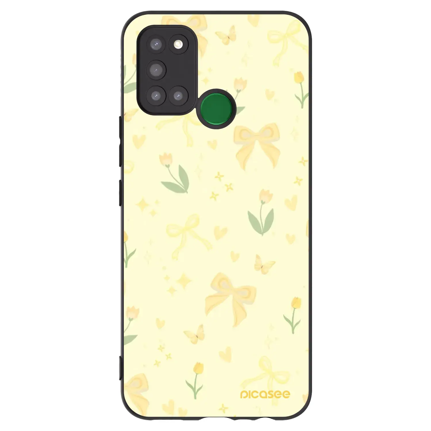 Silikonový černý obal pro Realme 7i - Honey Blossom