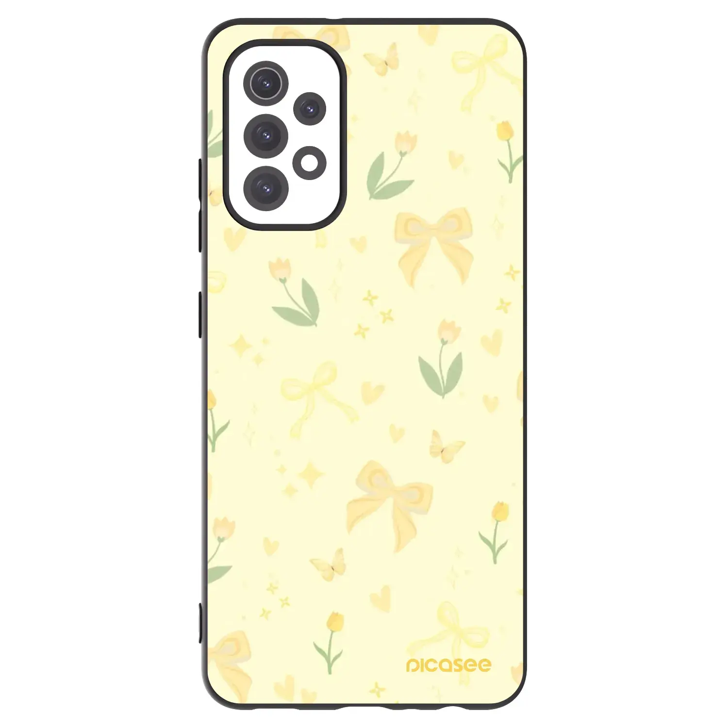 Silikonový černý obal pro Samsung Galaxy A32 5G A326B - Honey Blossom