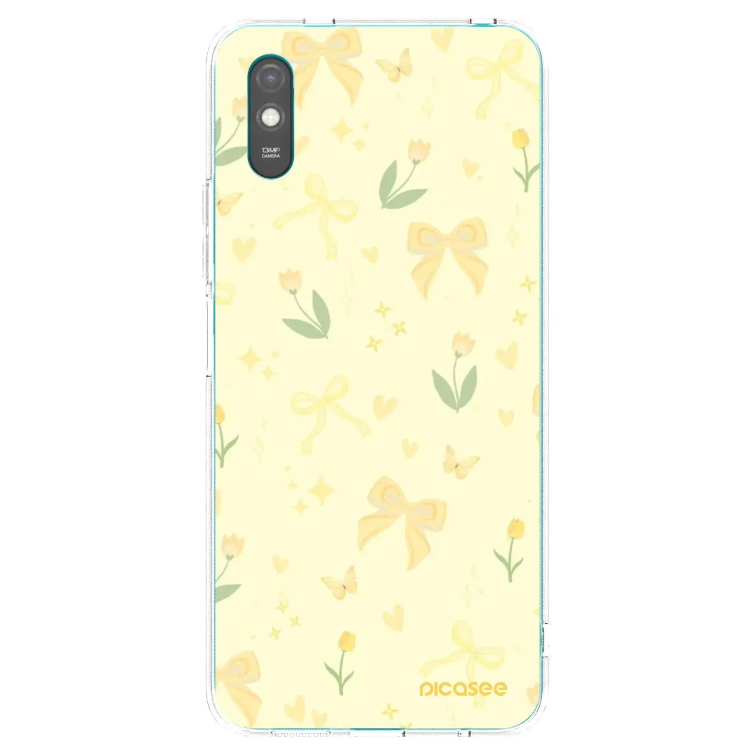 Silikonový průhledný obal pro Xiaomi Redmi 9AT - Honey Blossom