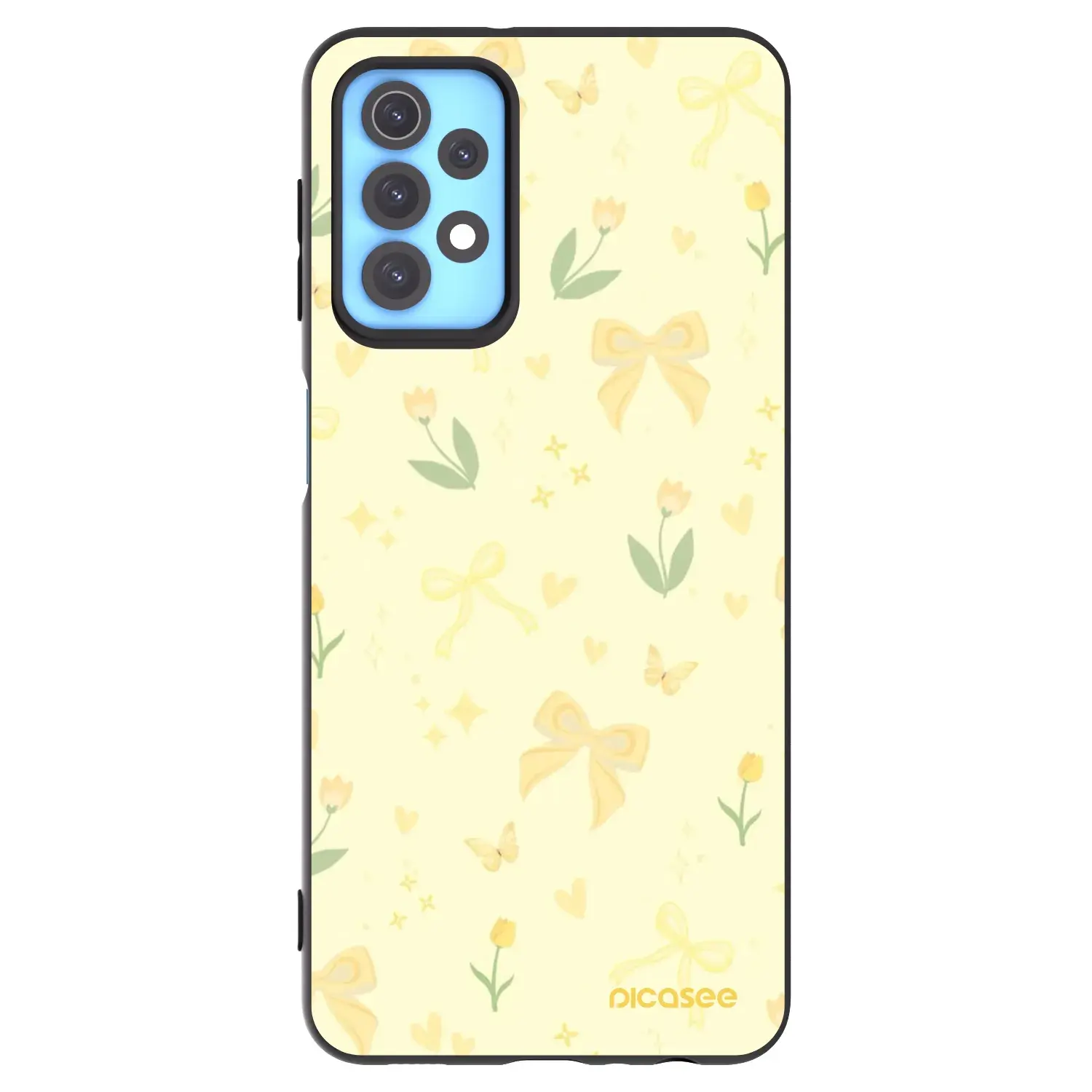 Silikonový černý obal pro Samsung Galaxy A32 4G SM-A325F - Honey Blossom
