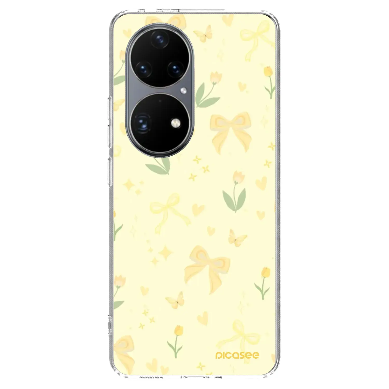 Silikonový průhledný obal pro Huawei P50 - Honey Blossom