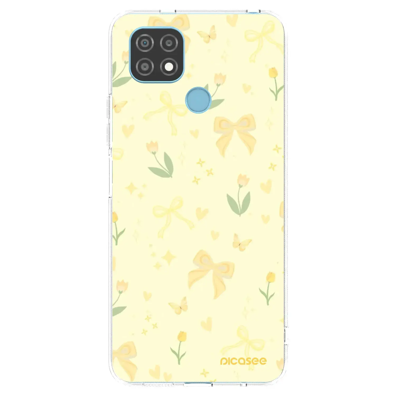 Silikonový průhledný obal pro Realme C21 - Honey Blossom