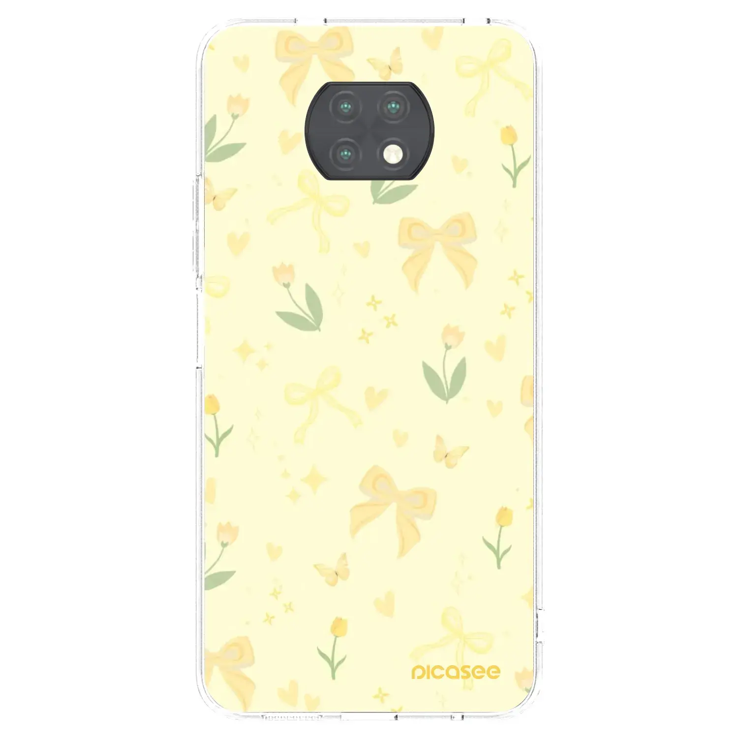 Silikonový průhledný obal pro Xiaomi Redmi Note 9T - Honey Blossom
