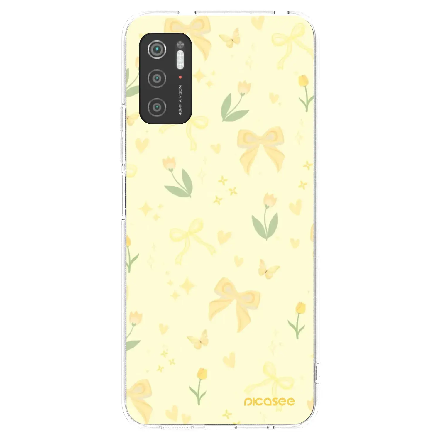 Silikonový průhledný obal pro Xiaomi Poco M3 Pro 5G - Honey Blossom