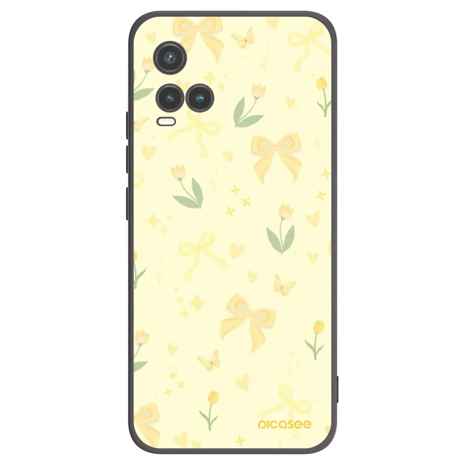 Silikonový černý obal pro Vivo Y33s - Honey Blossom