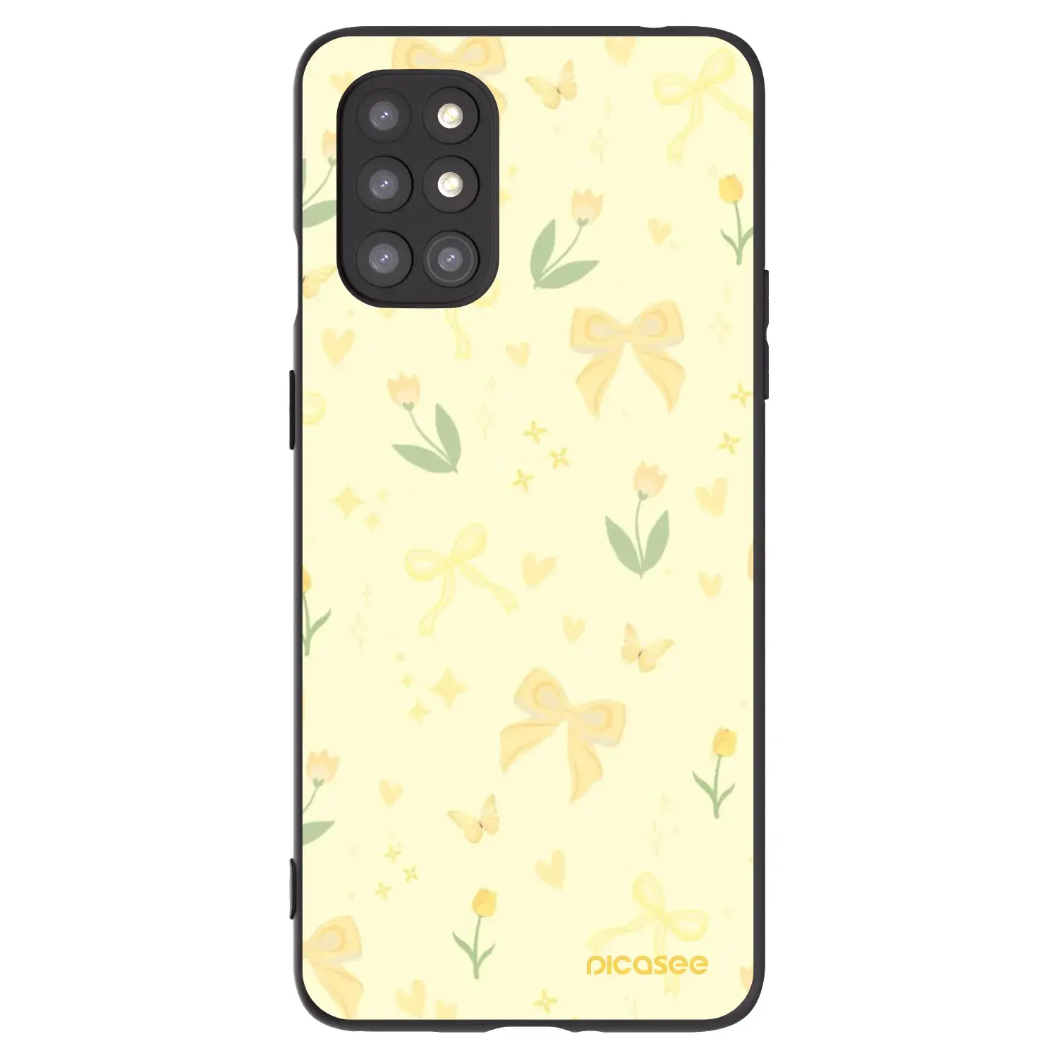 Silikonový černý obal pro OnePlus 8T - Honey Blossom