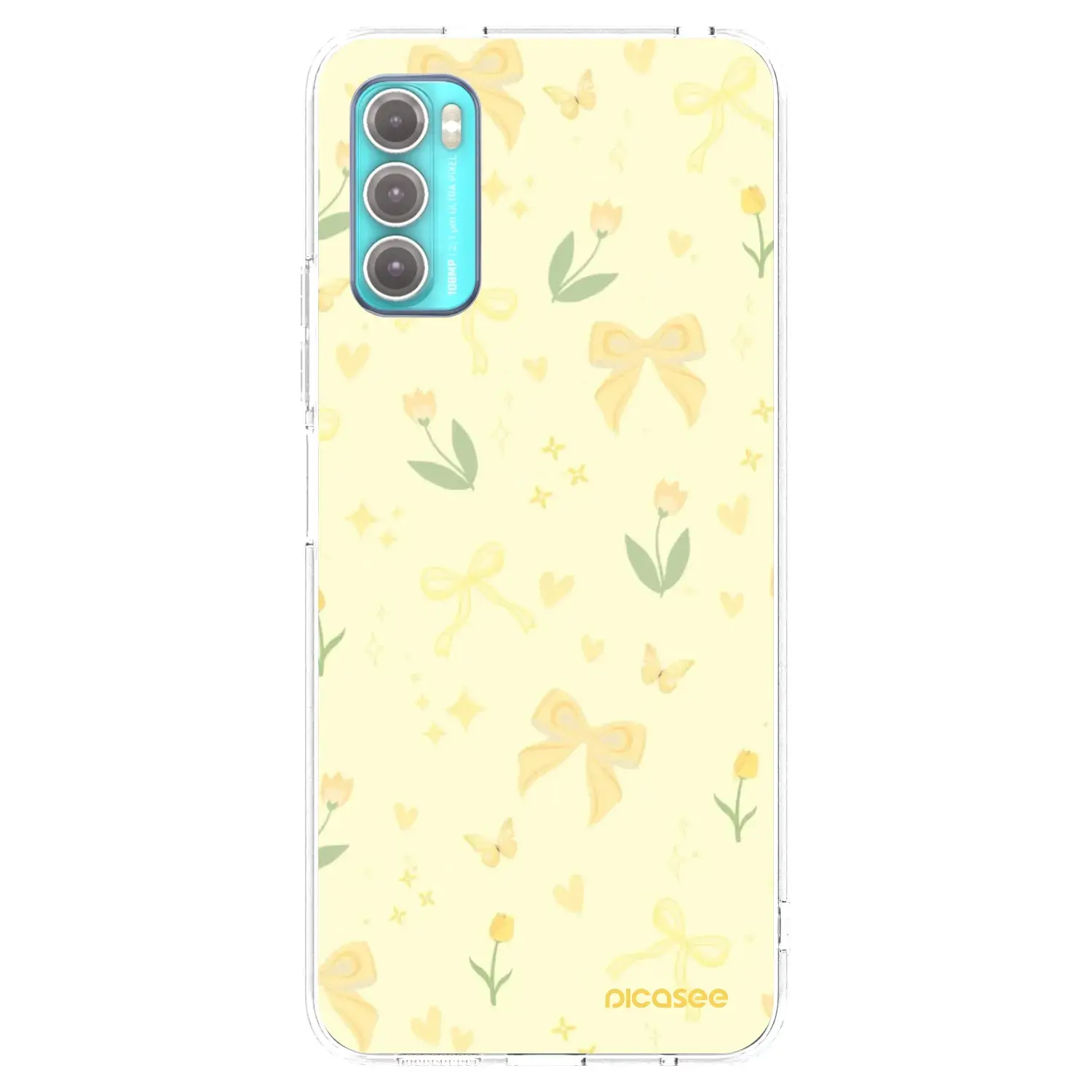 Silikonový průhledný obal pro Motorola Moto G60 - Honey Blossom