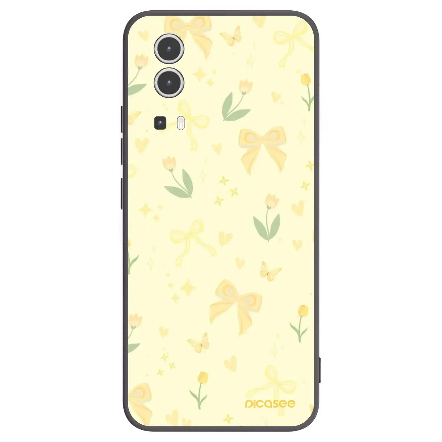 Silikonový černý obal pro Vivo Y72 5G - Honey Blossom