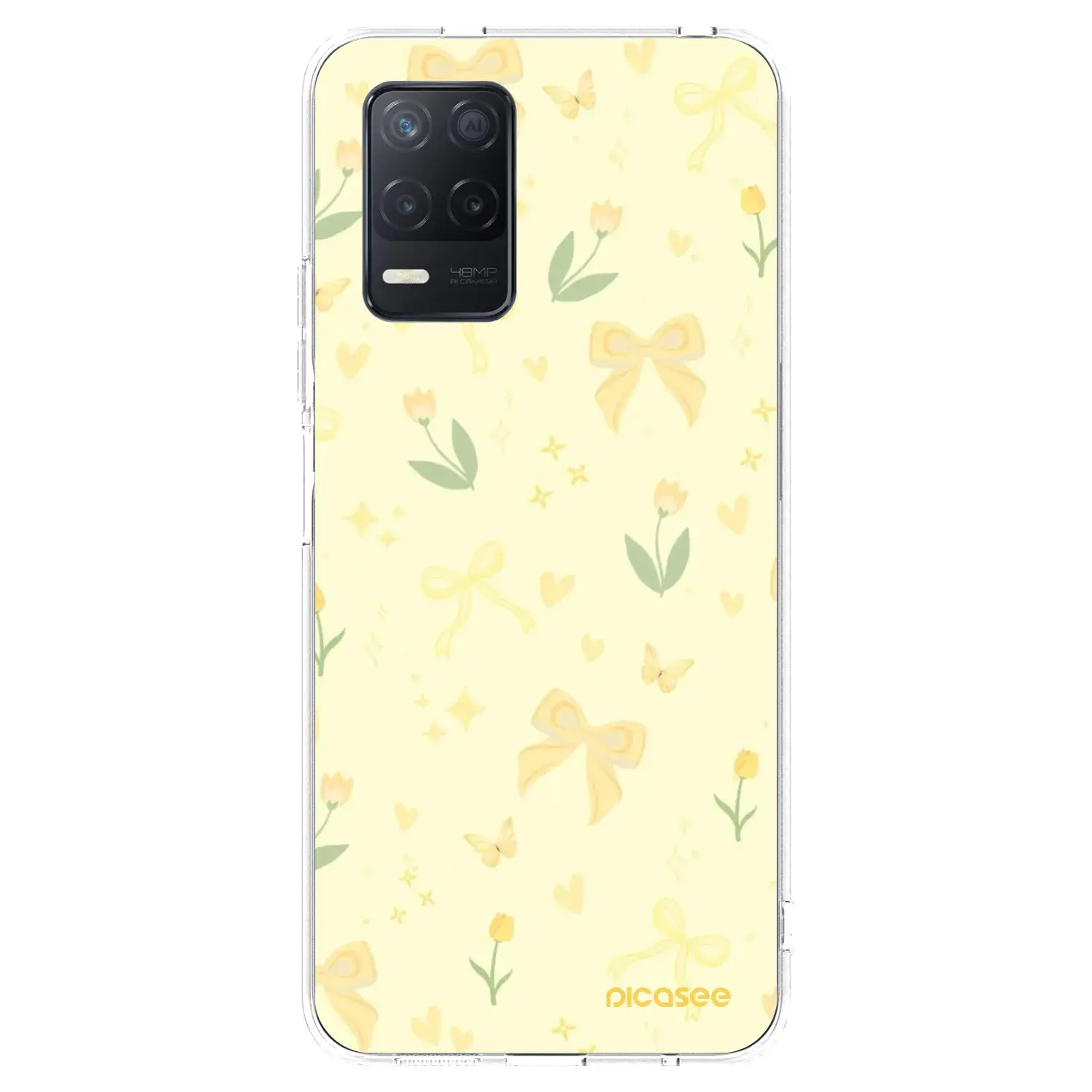 Silikonový průhledný obal pro Realme 8 5G - Honey Blossom