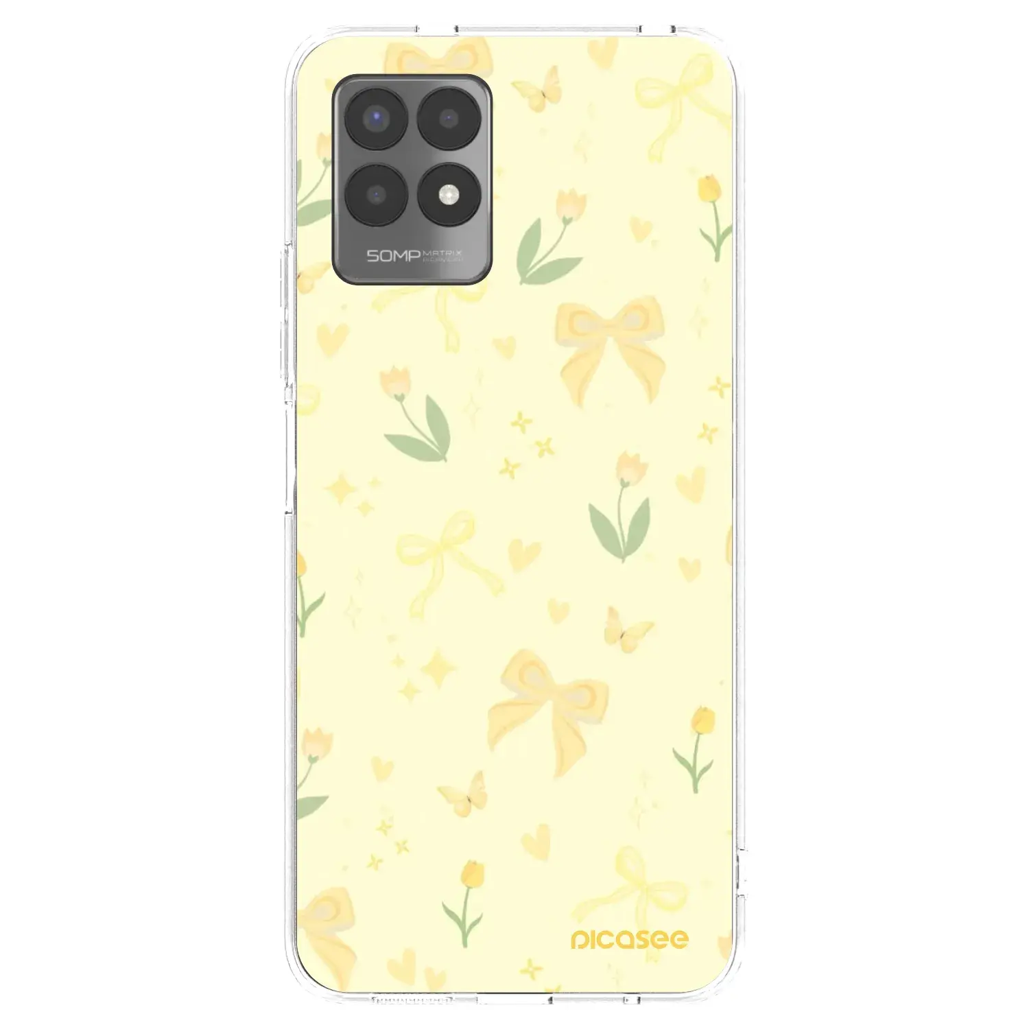 Silikonový průhledný obal pro Realme 8i - Honey Blossom