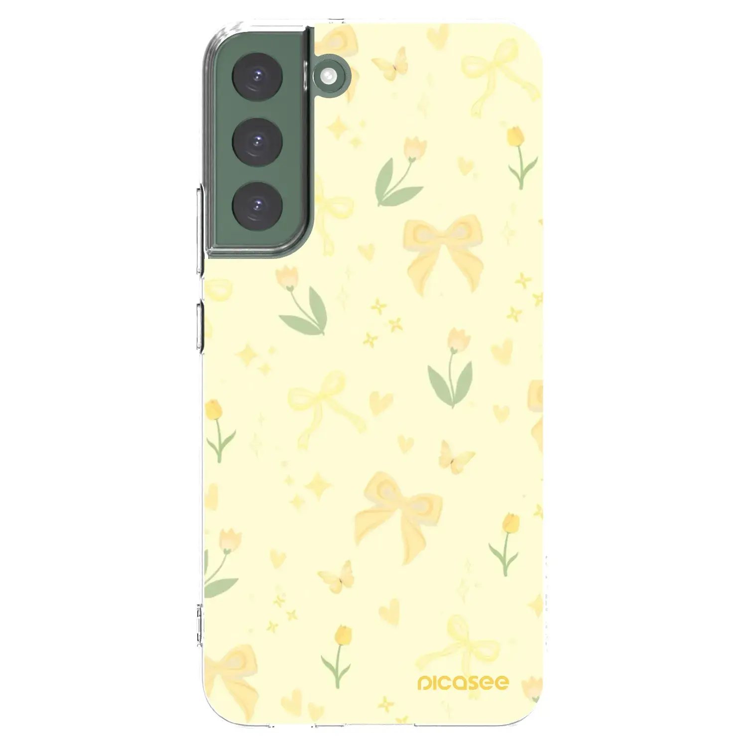 Silikonový průhledný obal pro Samsung Galaxy S22+ 5G - Honey Blossom