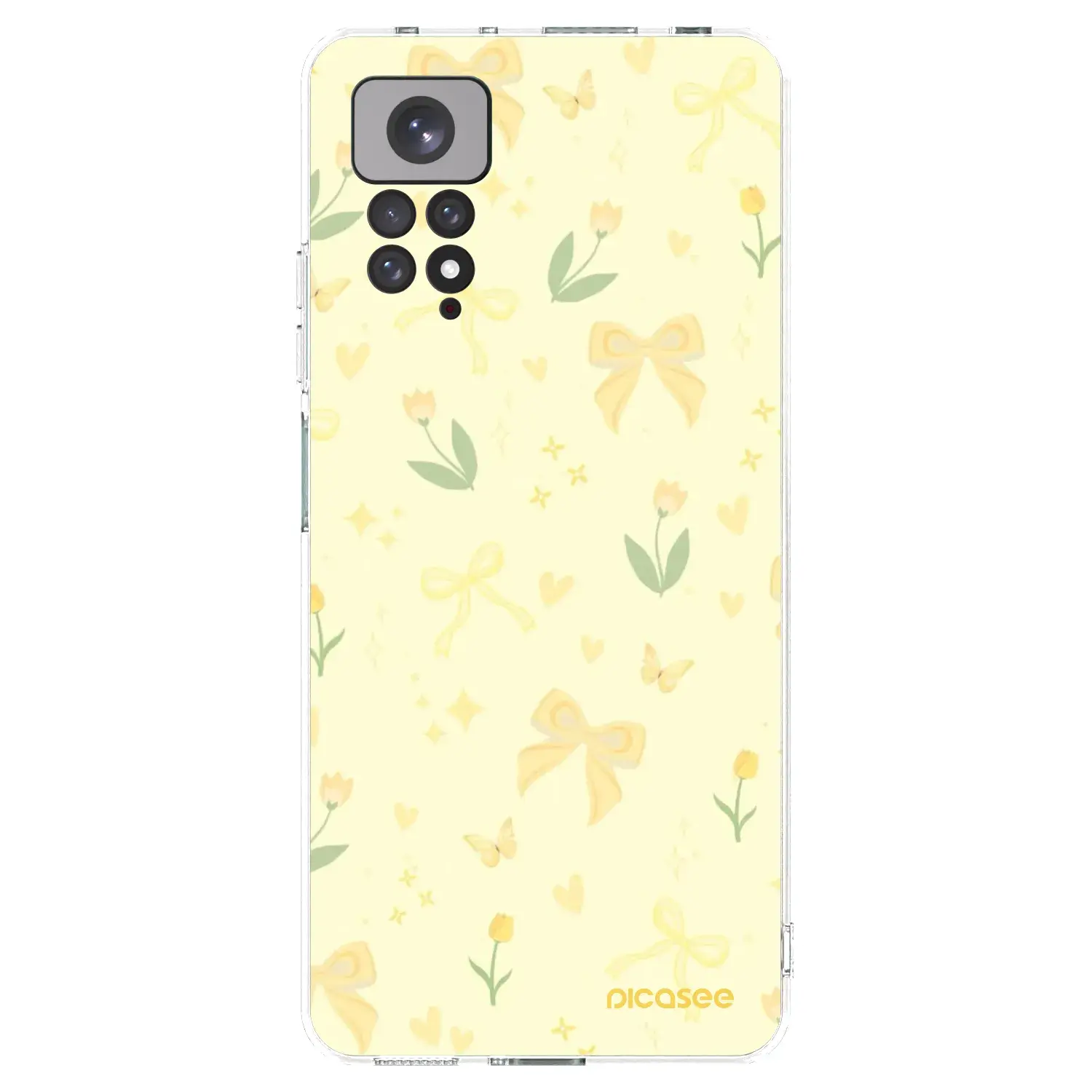 Silikonový průhledný obal pro Xiaomi Redmi Note 11 - Honey Blossom