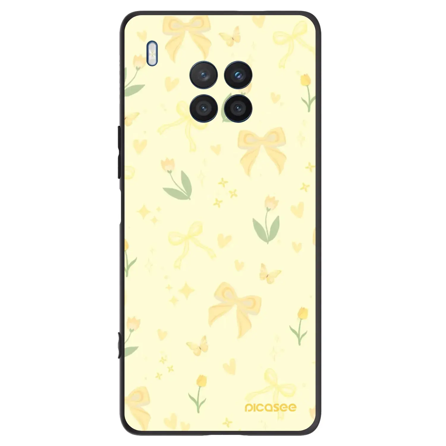 Silikonový černý obal pro Honor 50 Lite - Honey Blossom
