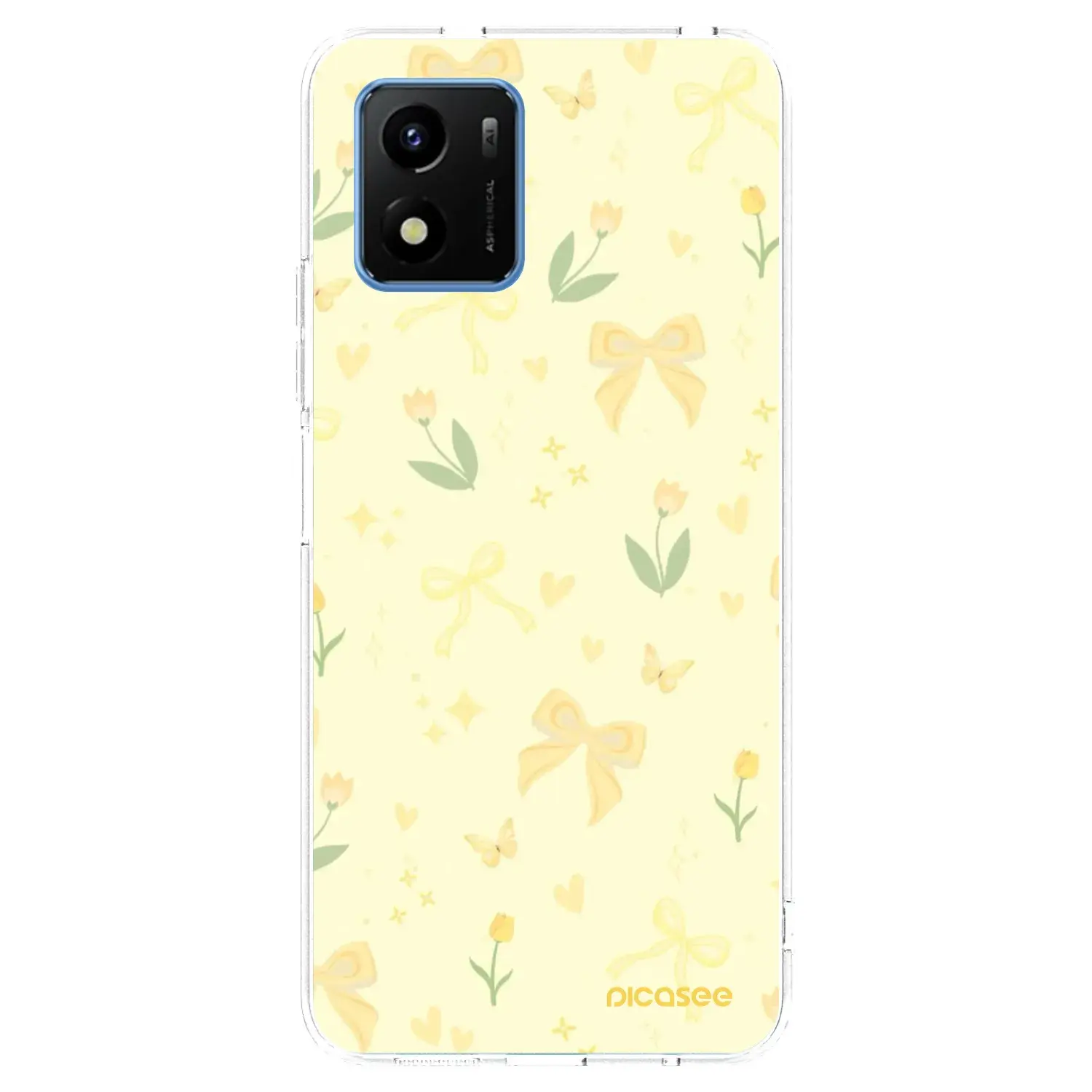 Silikonový průhledný obal pro Vivo Y01 - Honey Blossom