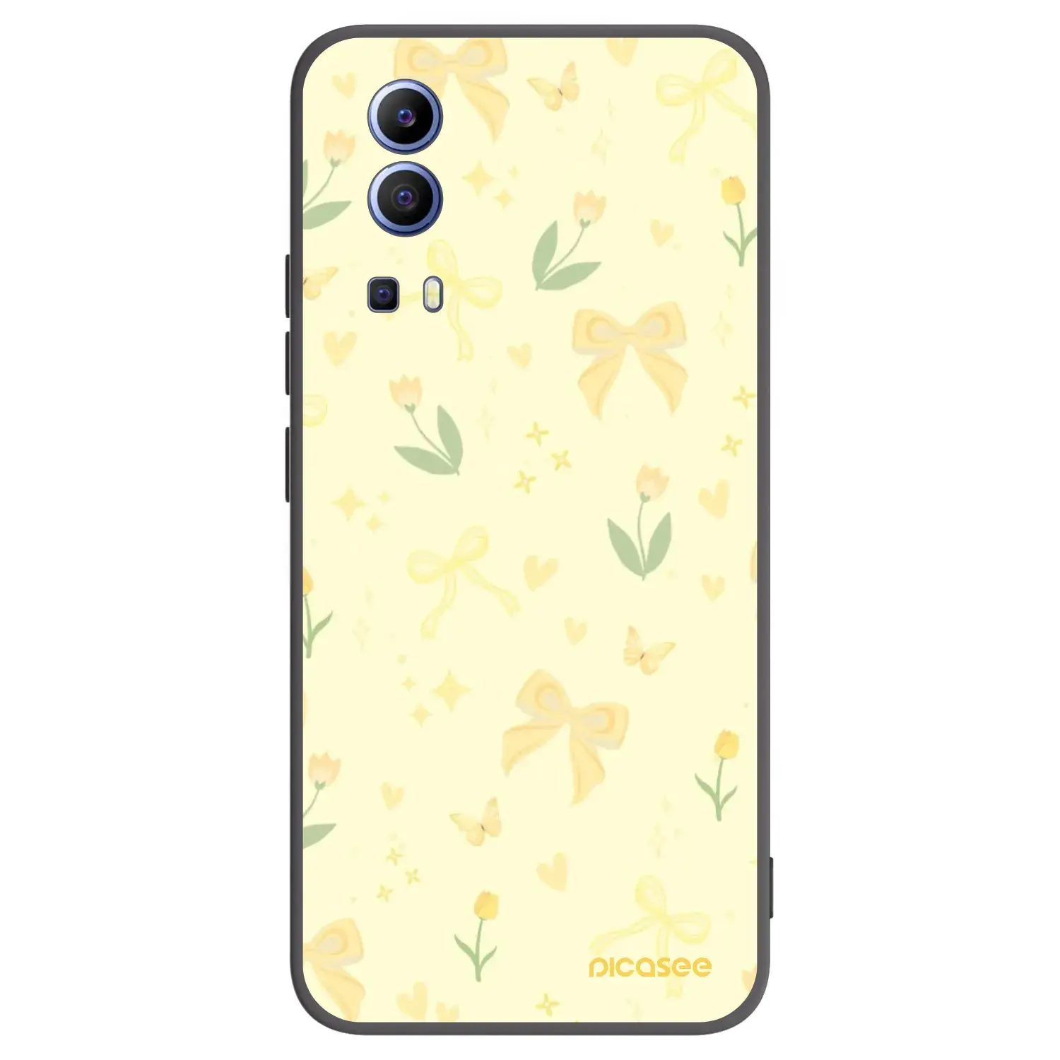 Silikonový černý obal pro Vivo Y52 5G - Honey Blossom
