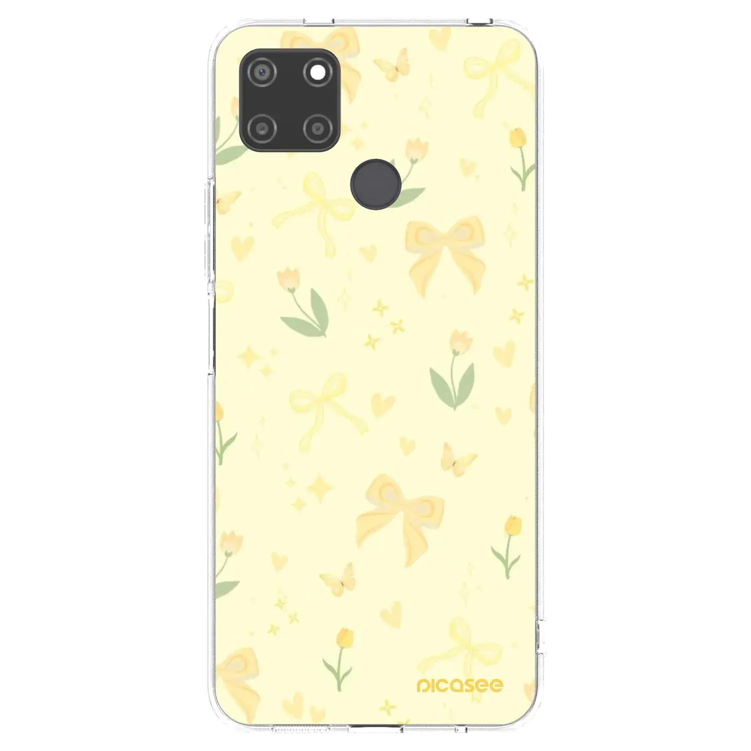 Silikonový průhledný obal pro Realme C21Y - Honey Blossom