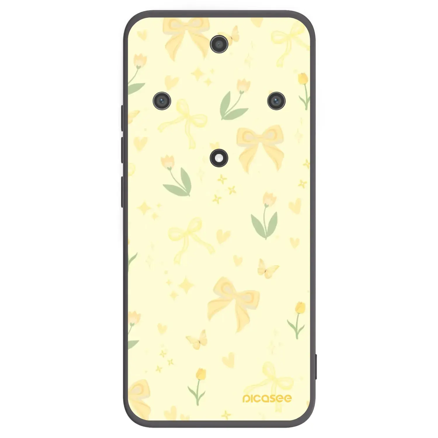 Silikonový černý obal pro Honor Magic5 Lite 5G - Honey Blossom
