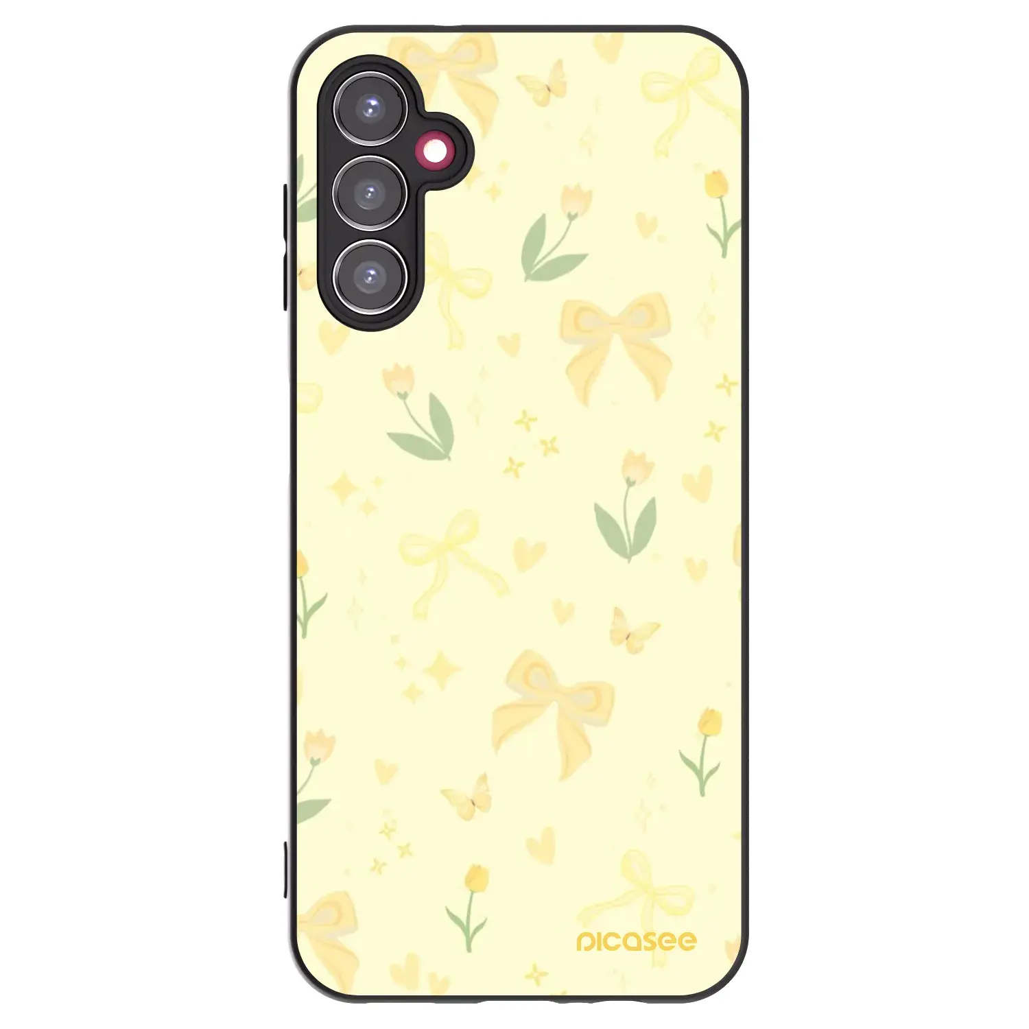 Silikonový černý obal pro Samsung Galaxy A14 4G A145R - Honey Blossom