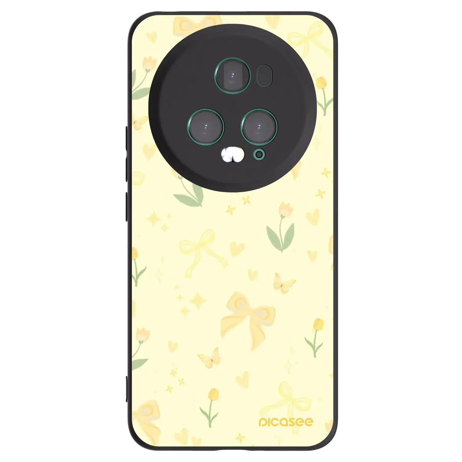 Silikonový černý obal pro Honor Magic5 Pro - Honey Blossom