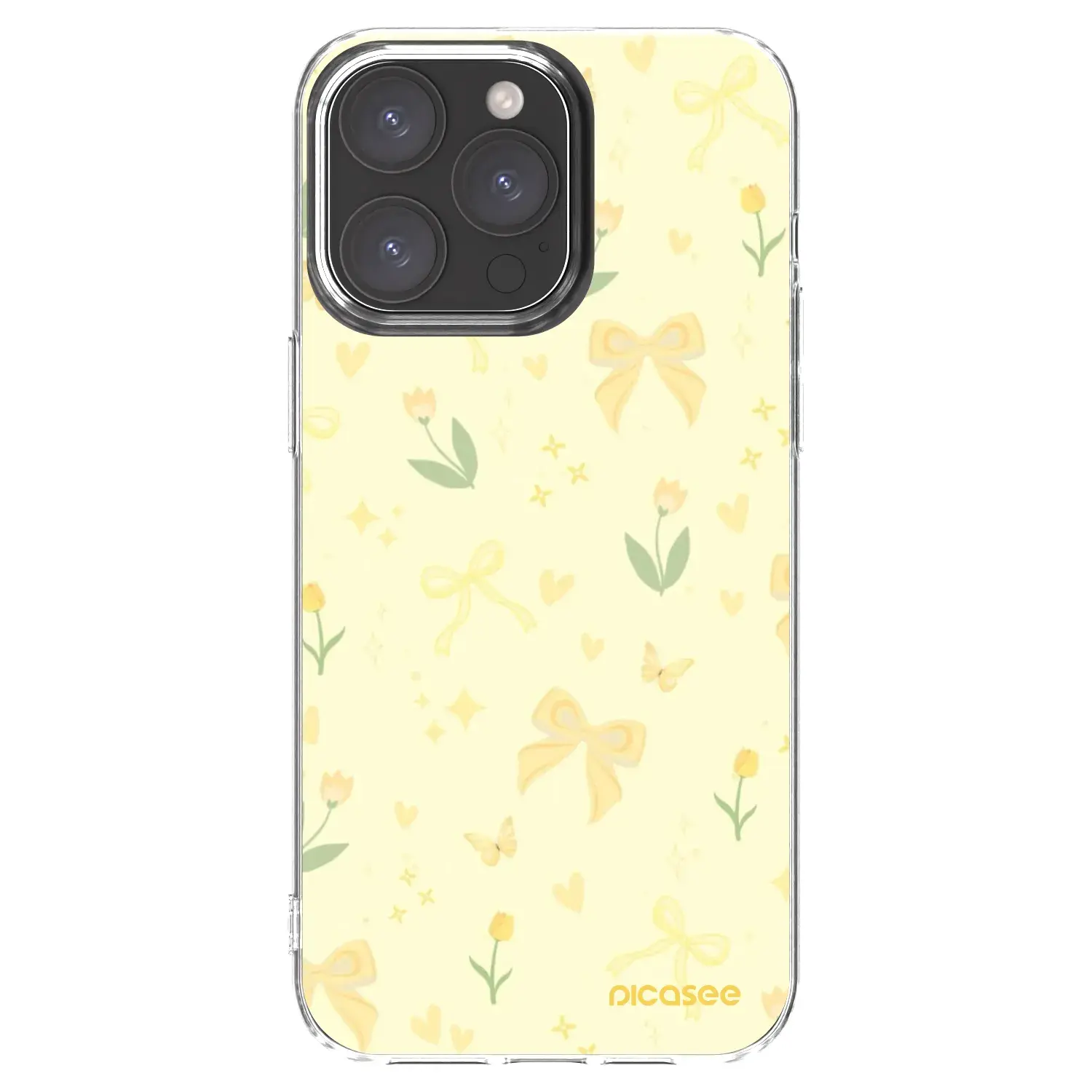 Silikonový průhledný obal pro Apple iPhone 15 Pro Max - Honey Blossom