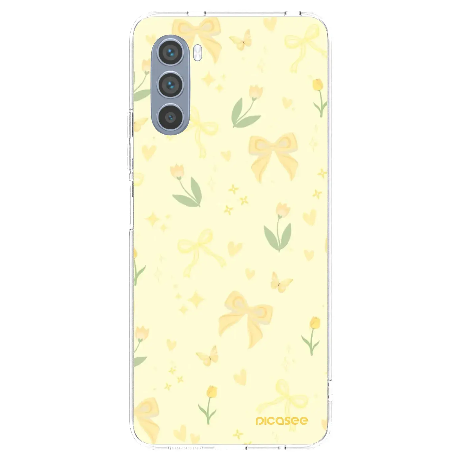 Silikonový průhledný obal pro Motorola Moto G62 - Honey Blossom
