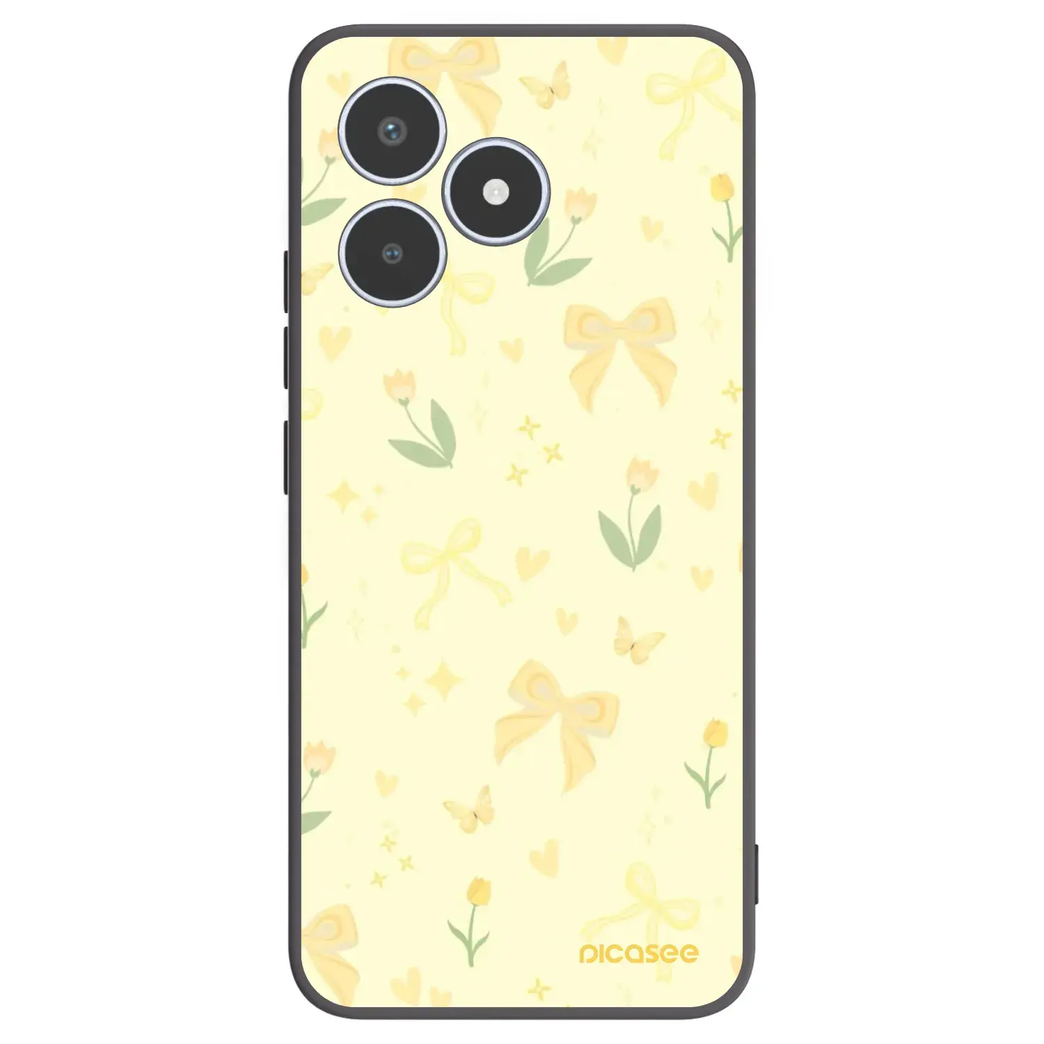Silikonový černý obal pro Realme C53 - Honey Blossom