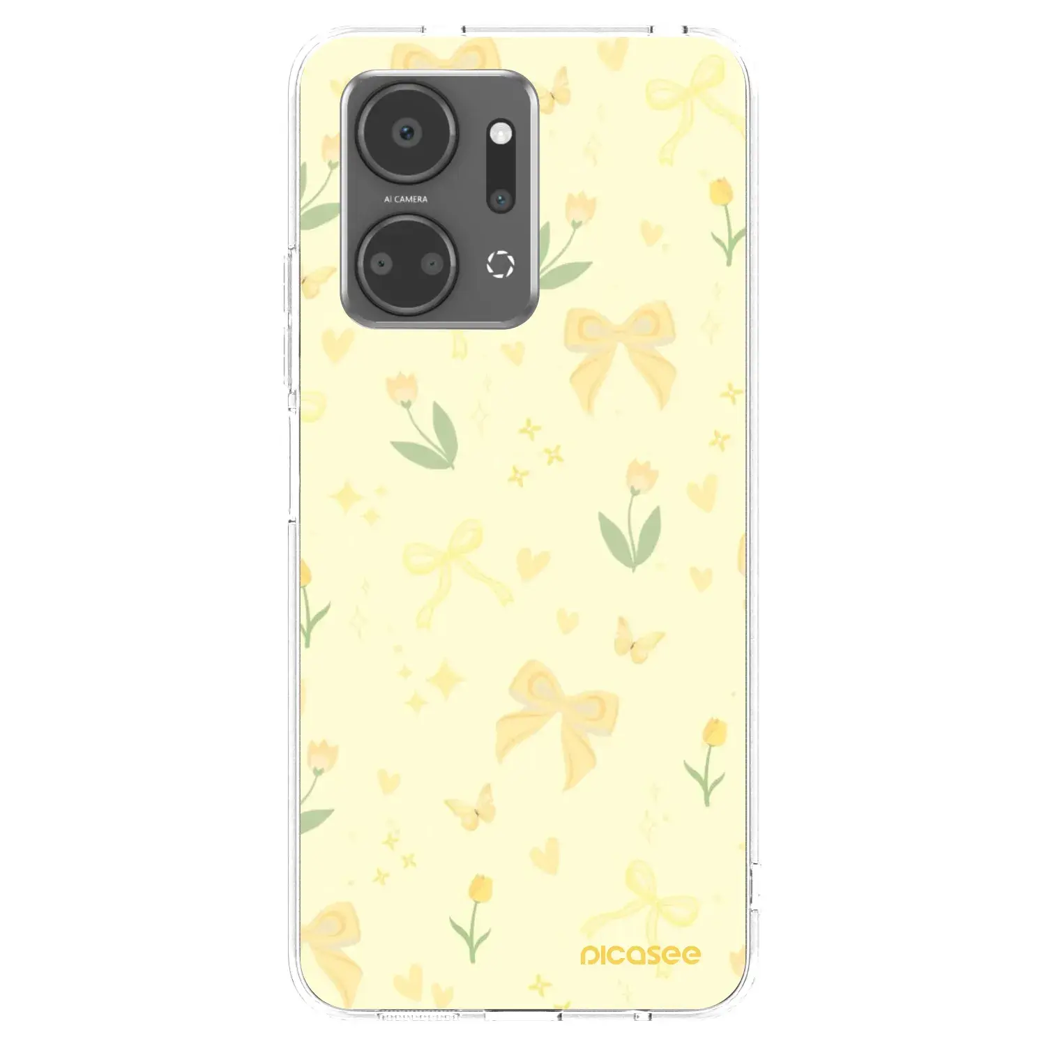 Silikonový průhledný obal pro Honor X7a - Honey Blossom