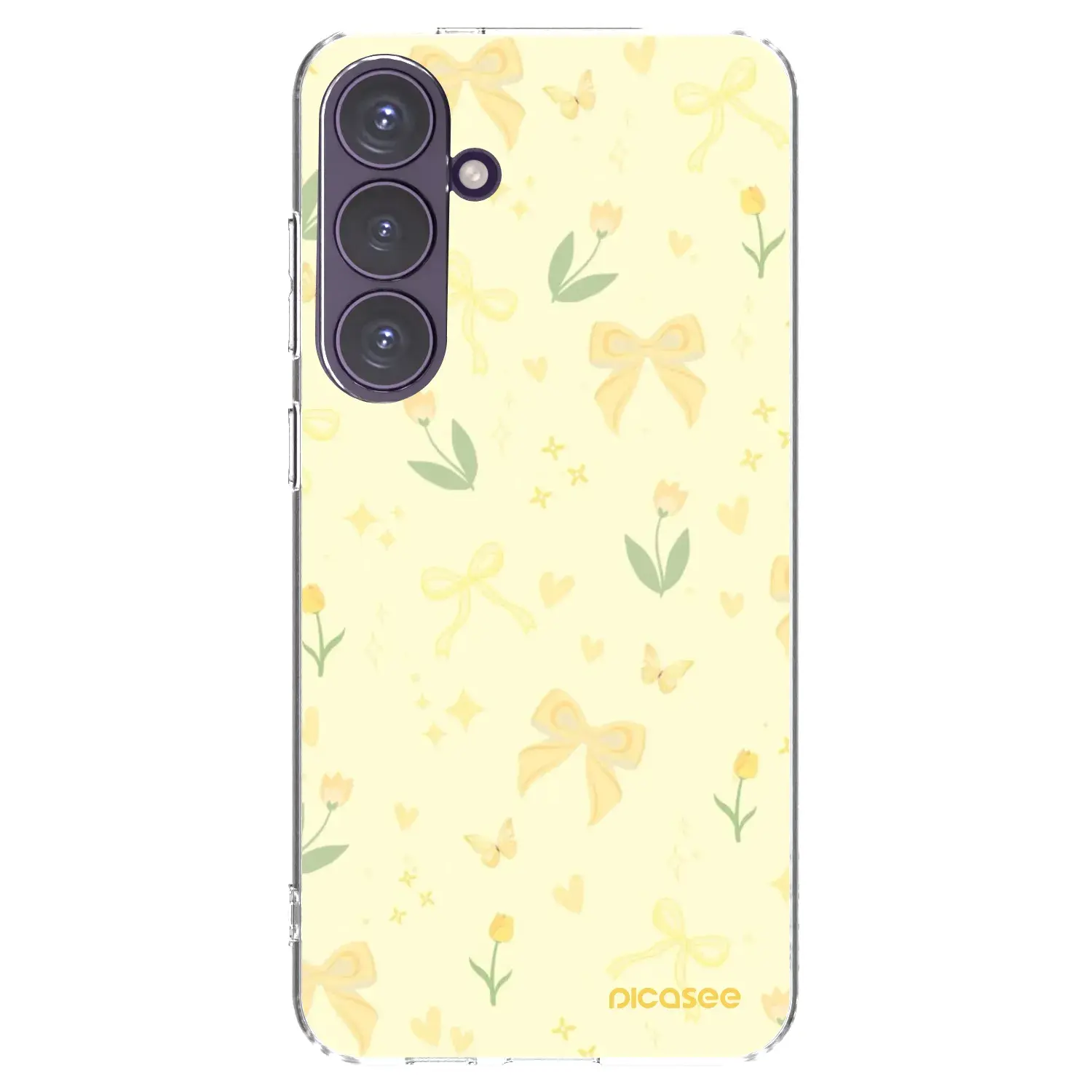 Silikonový průhledný obal pro Samsung Galaxy S24+ S926B 5G - Honey Blossom