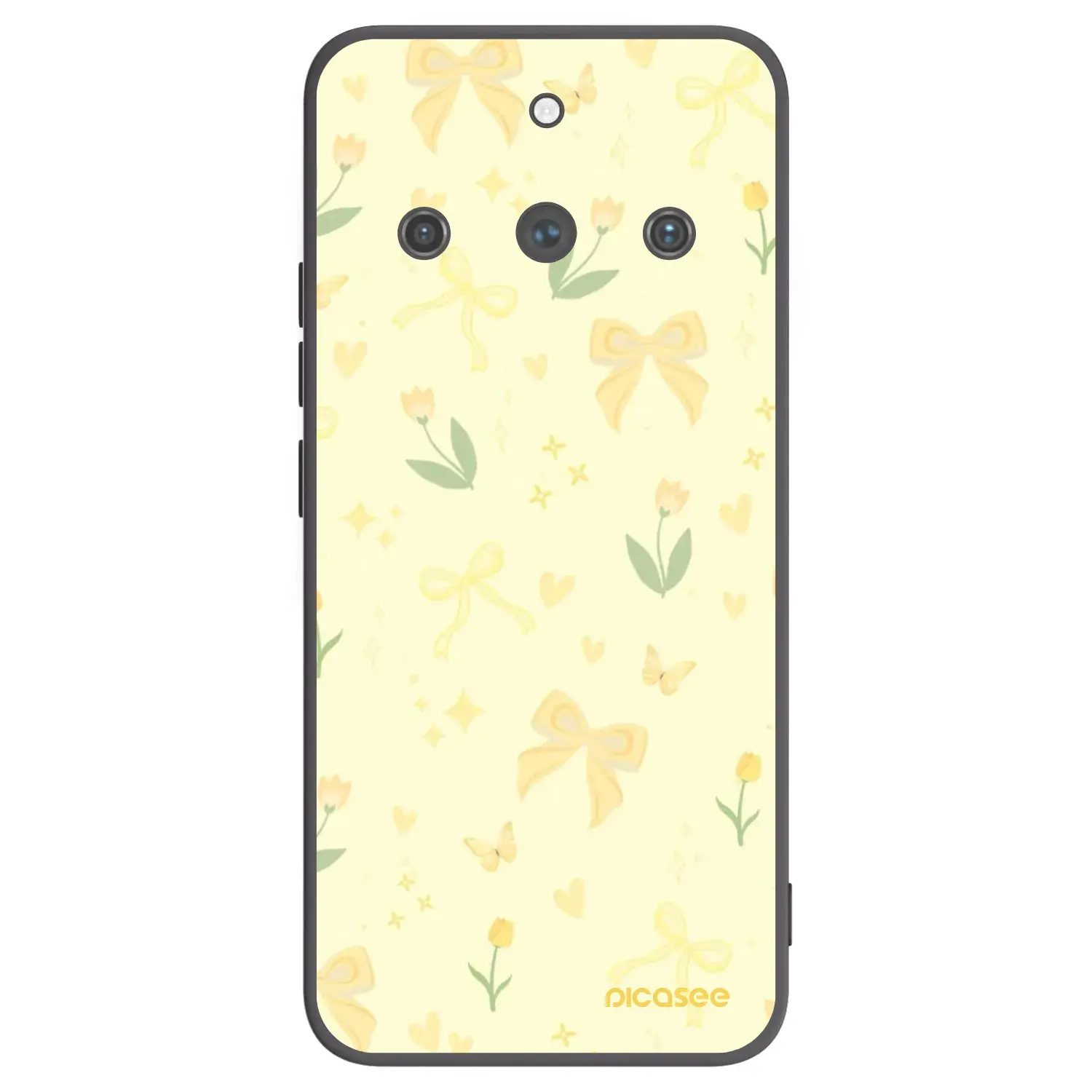 Silikonový černý obal pro Realme 11 Pro+ - Honey Blossom
