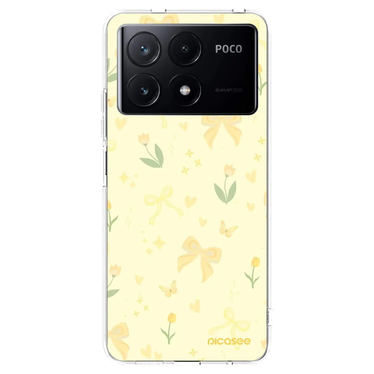 Silikonový průhledný obal pro Xiaomi Poco X6 Pro - Honey Blossom