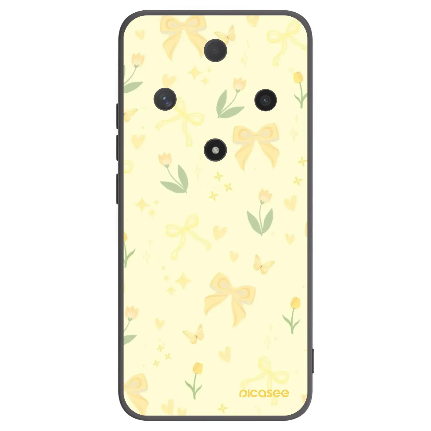 Silikonový černý obal pro Honor Magic6 Lite 5G - Honey Blossom
