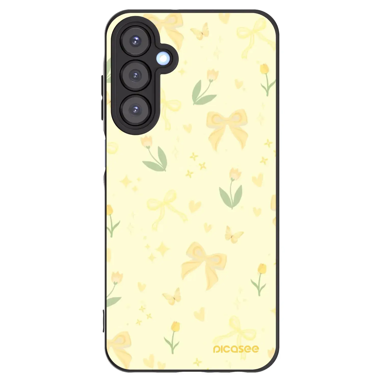 Silikonový černý obal pro Samsung Galaxy A25 A256B 5G - Honey Blossom