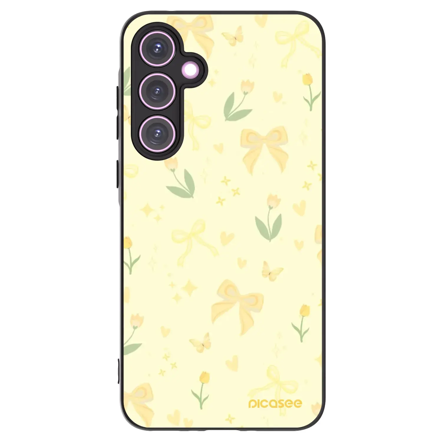 Silikonový černý obal pro Samsung Galaxy A35 5G A356B - Honey Blossom