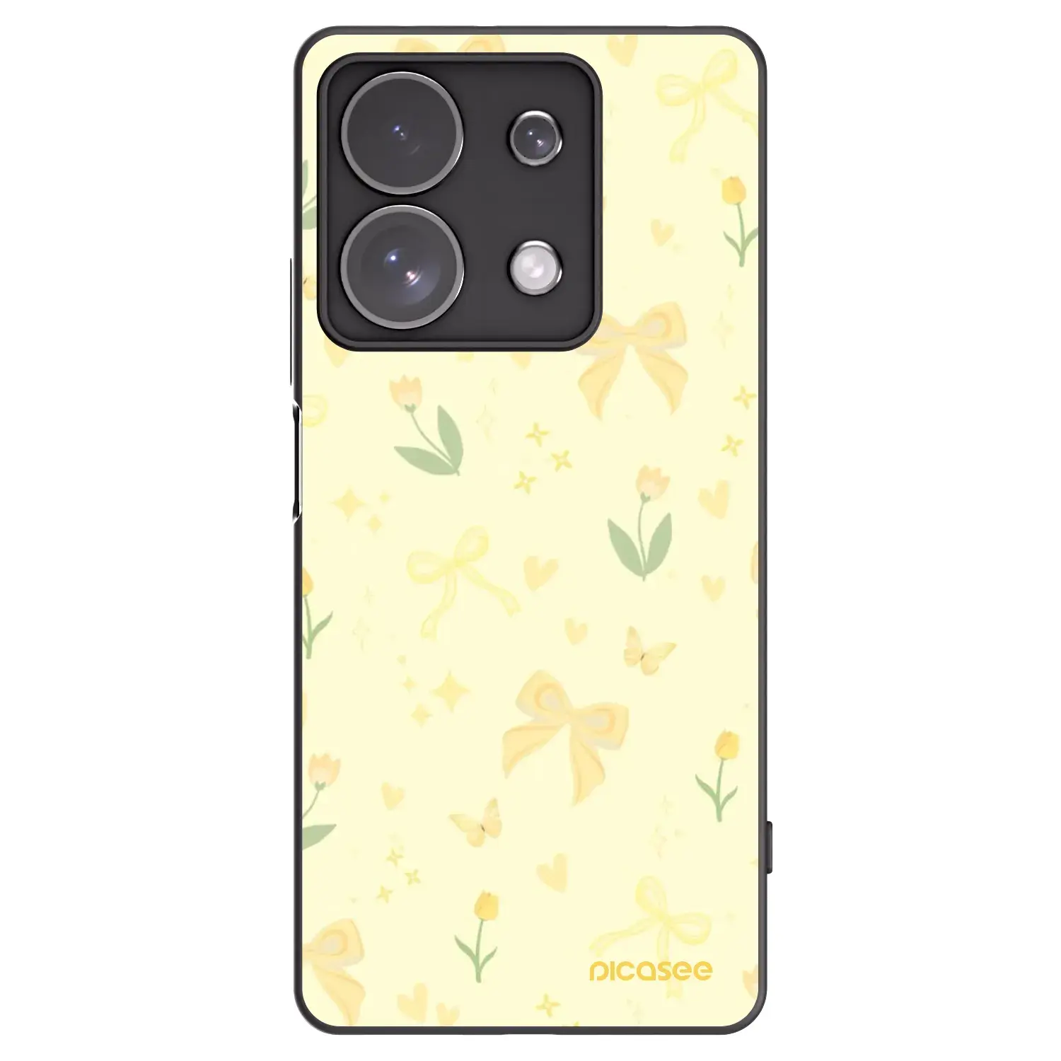 Silikonový černý obal pro Xiaomi Redmi Note 13 Pro 4G - Honey Blossom