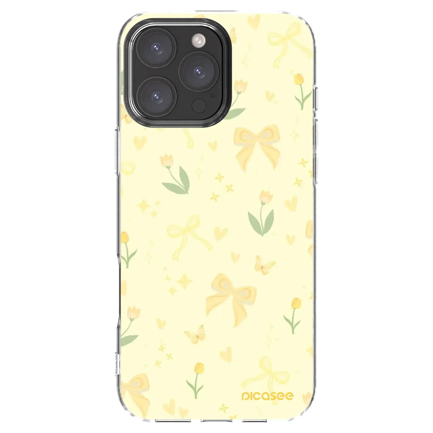 Silikonový průhledný obal pro Apple iPhone 16 Pro Max - Honey Blossom