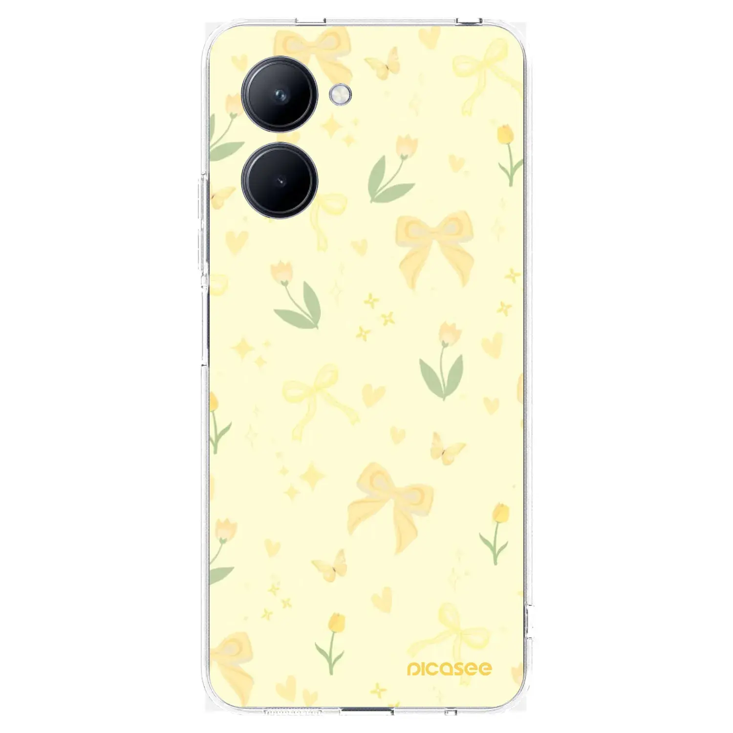 Silikonový průhledný obal pro Realme C33 (2023) - Honey Blossom