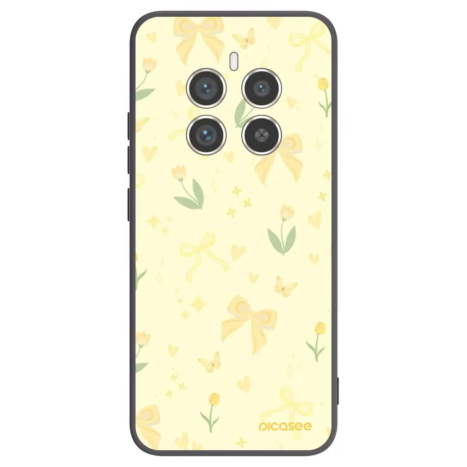 Silikonový černý obal pro Realme 12 Pro 5G - Honey Blossom