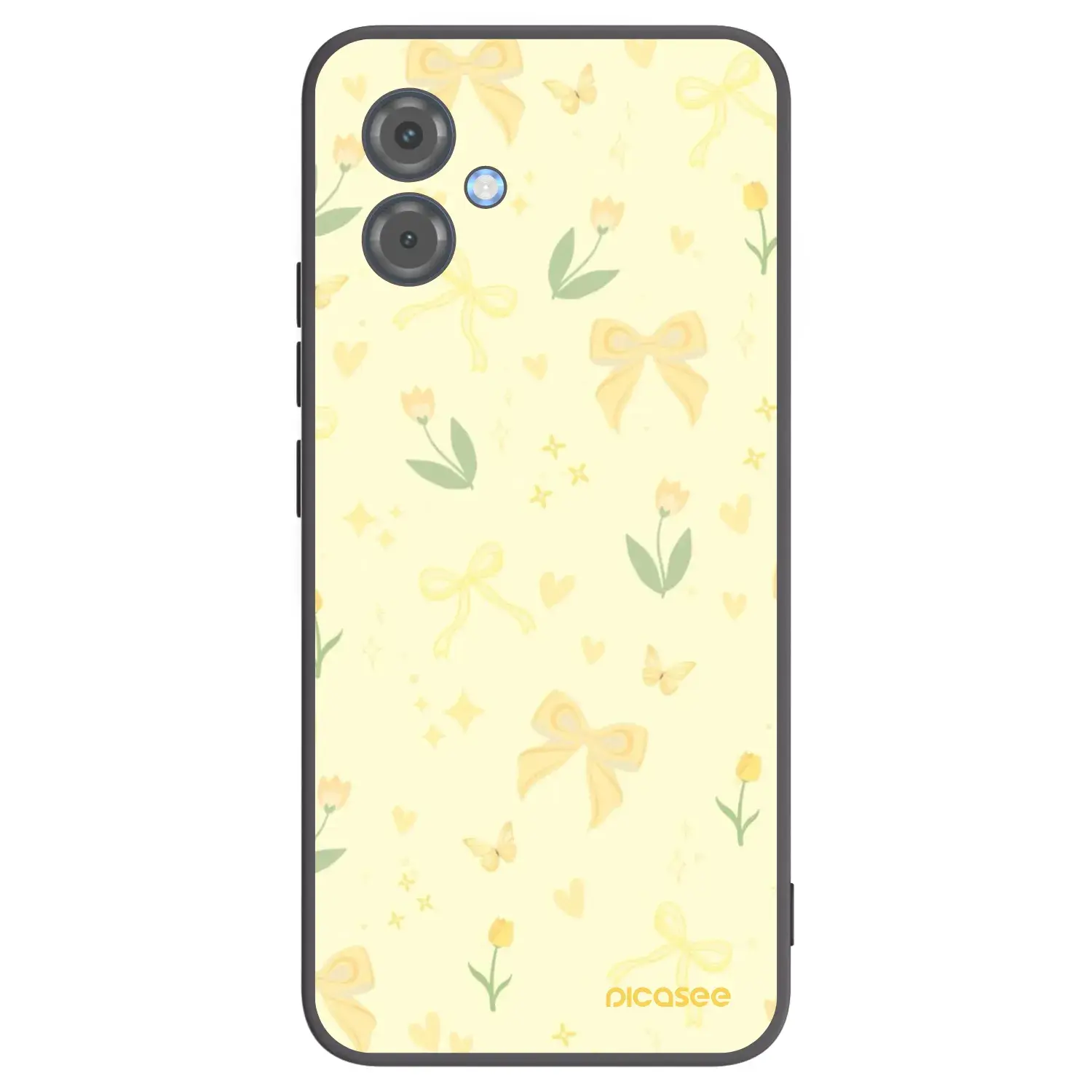 Silikonový černý obal pro Motorola Moto G14 - Honey Blossom
