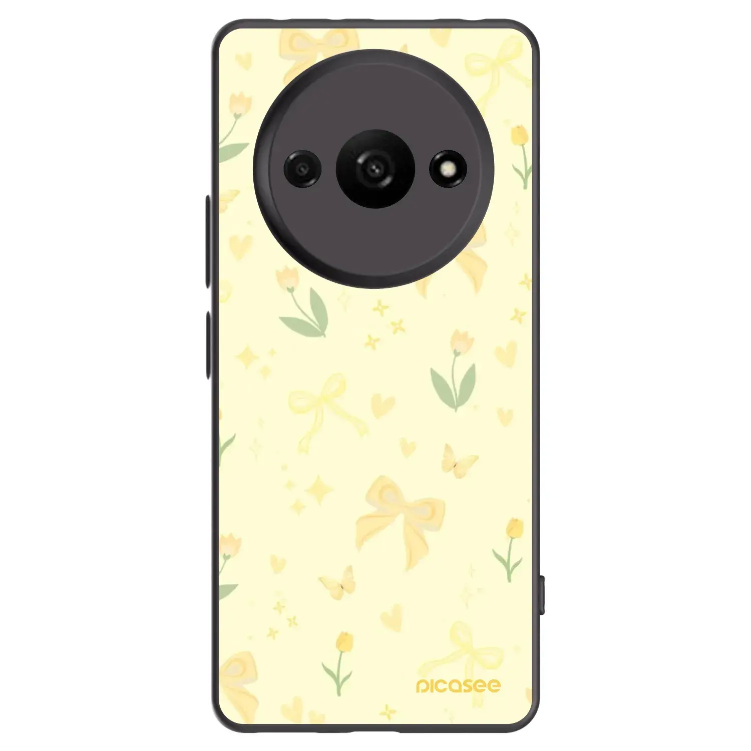 Silikonový černý obal pro Xiaomi Redmi A3 - Honey Blossom