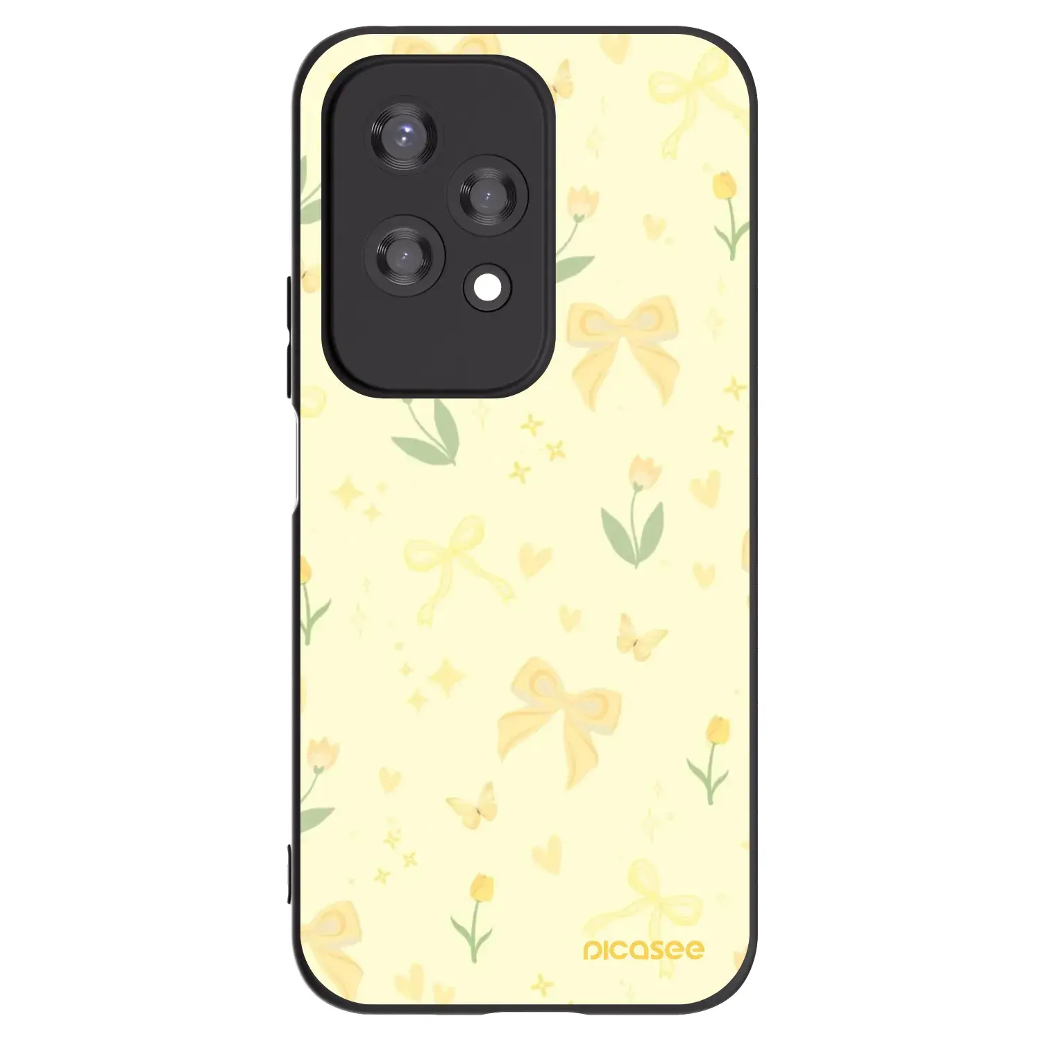 Silikonový černý obal pro Honor 200 Lite - Honey Blossom