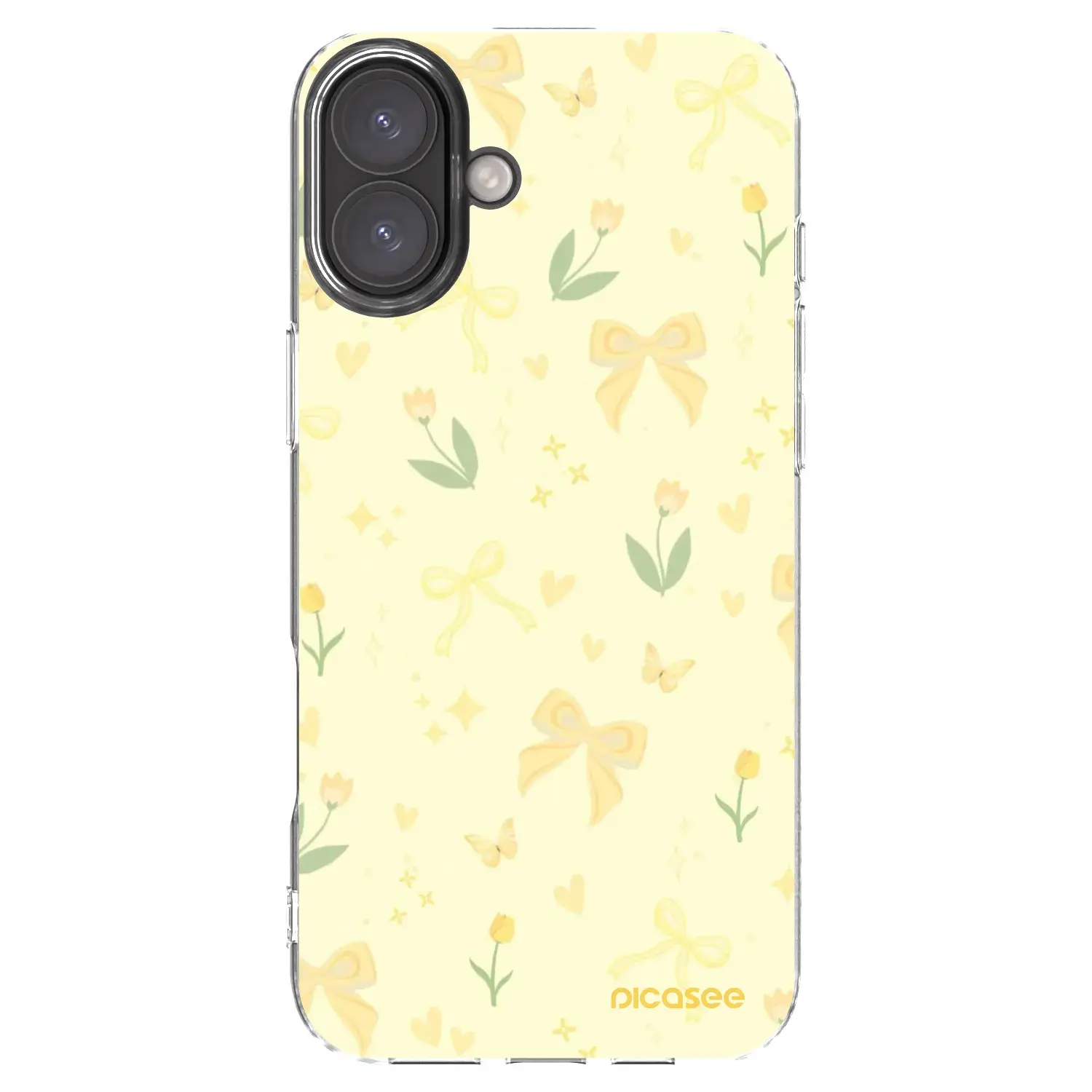 Silikonový průhledný obal pro Apple iPhone 16 Plus - Honey Blossom
