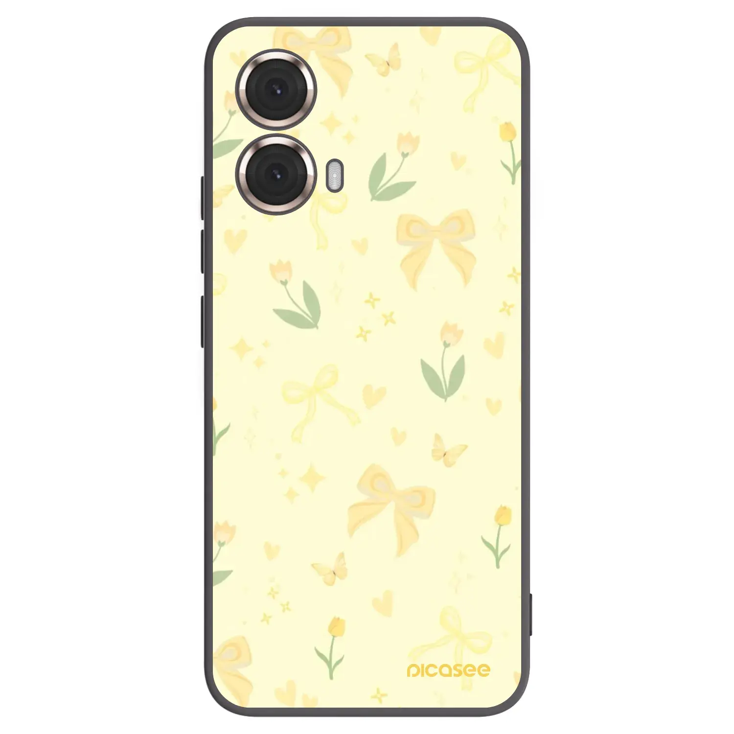 Silikonový černý obal pro Motorola Moto G85 - Honey Blossom