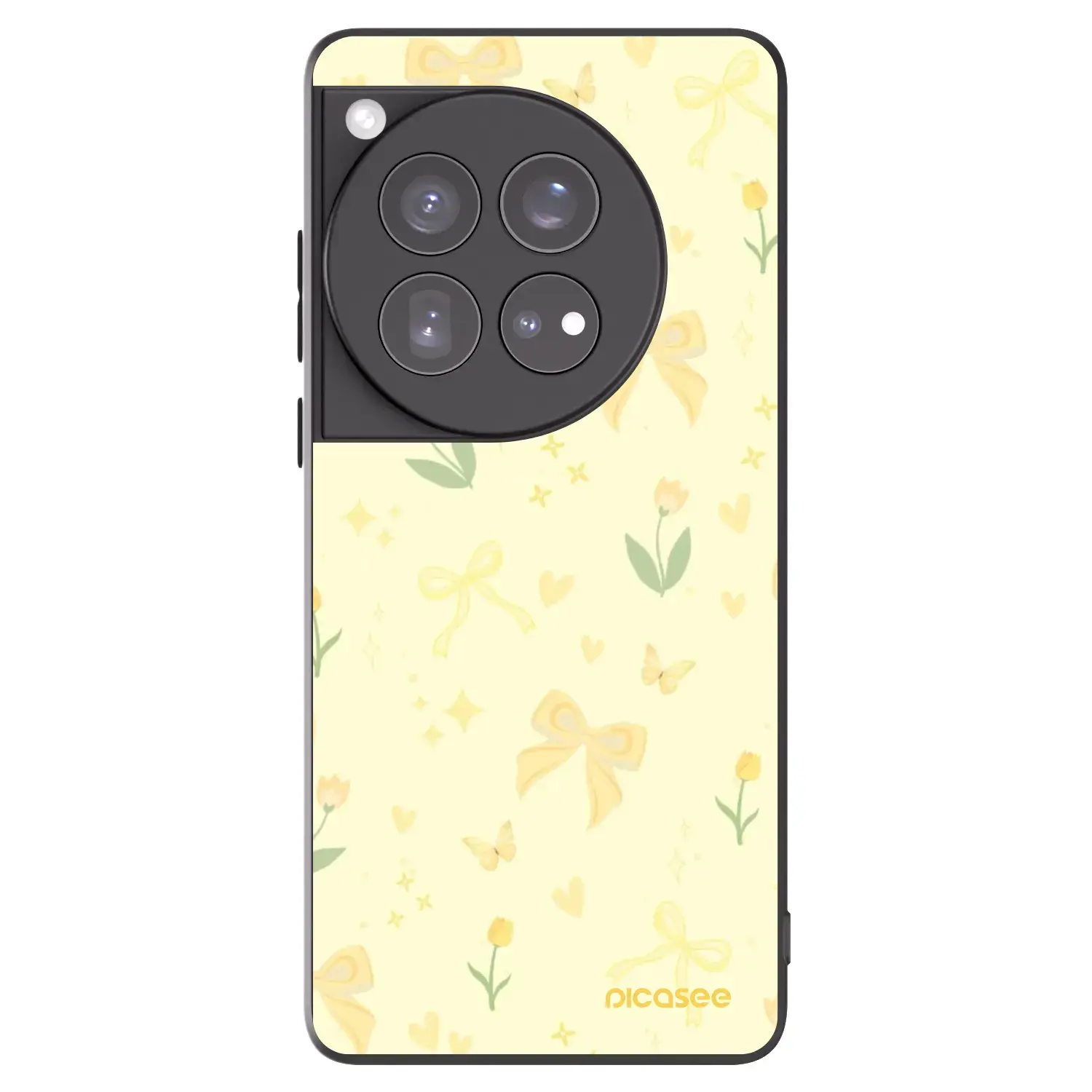 Silikonový černý obal pro OnePlus 12 5G - Honey Blossom