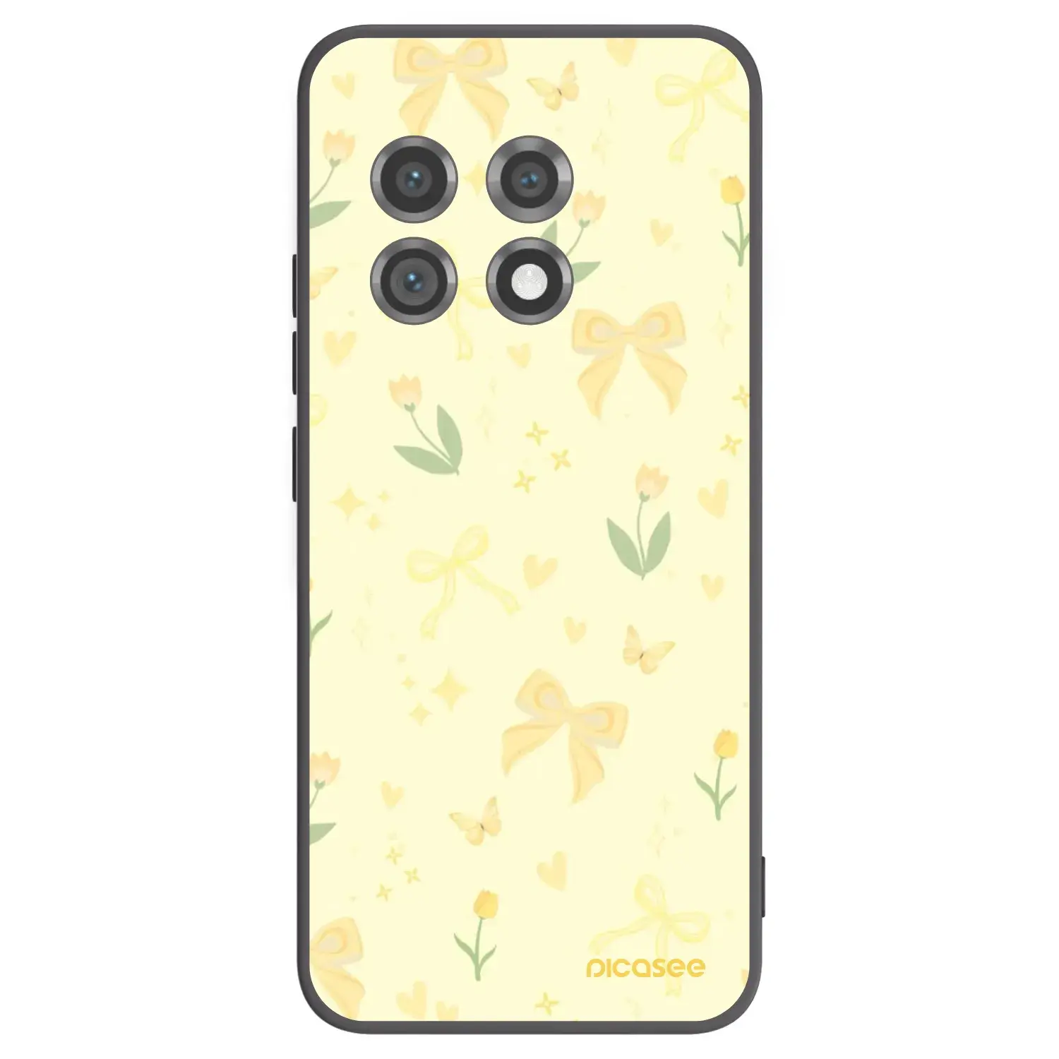 Silikonový černý obal pro OnePlus 11 5G - Honey Blossom