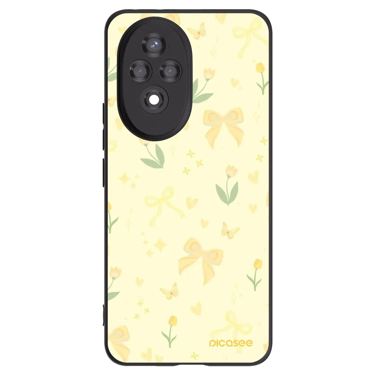 Silikonový černý obal pro Honor 200 Pro 5G - Honey Blossom
