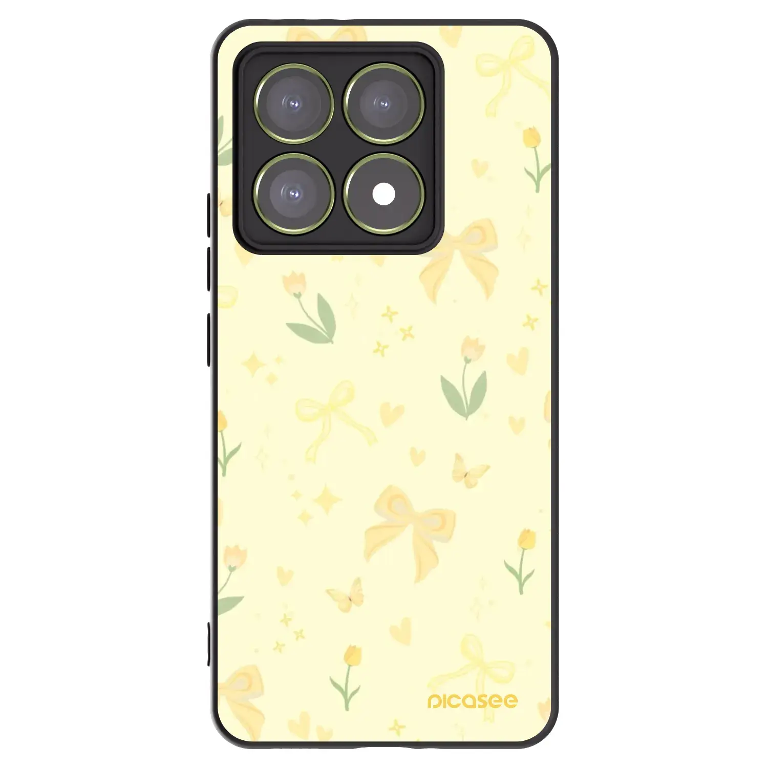 Silikonový černý obal pro Xiaomi 14T - Honey Blossom
