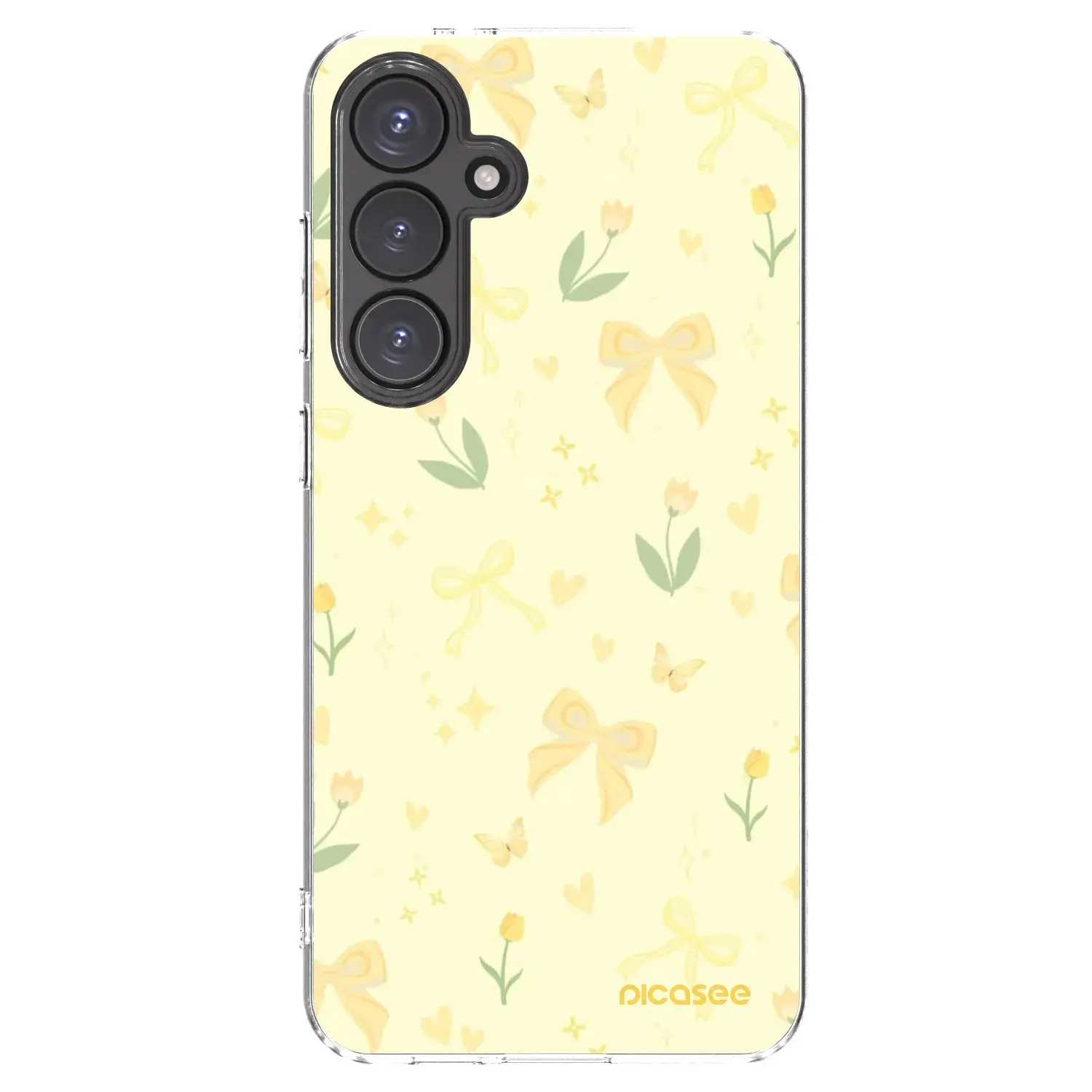 Silikonový průhledný obal pro Samsung Galaxy S24 FE S721B - Honey Blossom