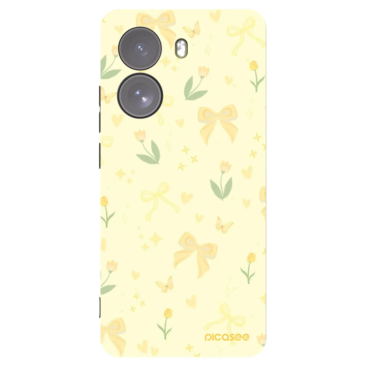 Silikonový černý obal pro Xiaomi Poco X7 - Honey Blossom